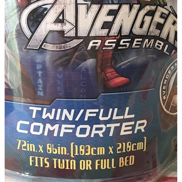 Marvel Avengers Assemble Twin Full Reversible Comforter 72x86 Kids Bedding Decor - Picture 3 of 7
